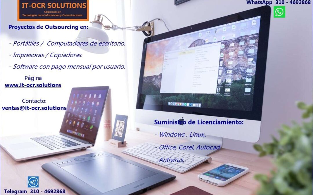 Outsourcing es colocación de soluciones de equipos y software mediante pagos mensuales en vez de pagar el producto completo por un precio elevado.