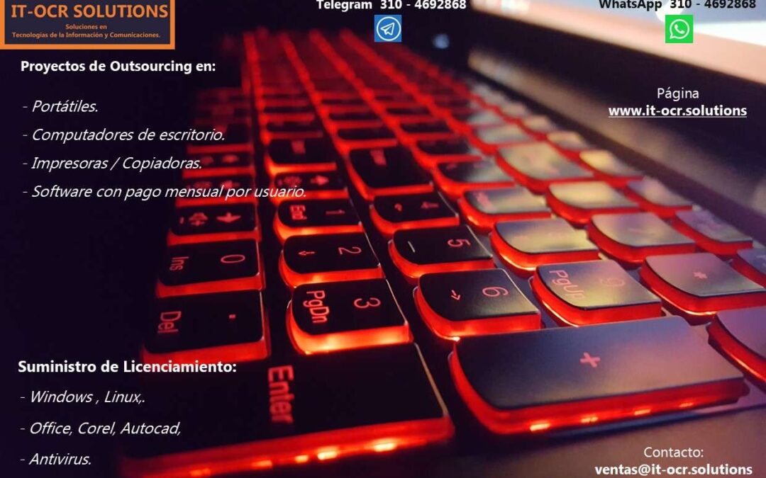 Proyectos de Outsourcing en Equipos Tecnológicos y Software.