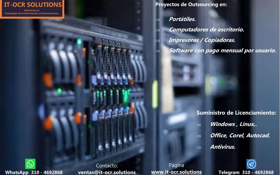 El Outsourcing de las Tecnologías de la Información (TI) permite a la empresa: 
Tener la mejor tecnología sin invertir en activos a largo plazo.
Tener la mejor tecnología sin invertir en capacitación a su personal.
Optimizar el presupuesto e incrementar la productividad.