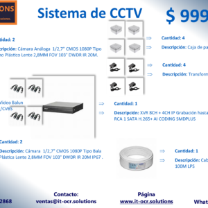 KIT de Seguridad - CCTV (No incluye Envío)